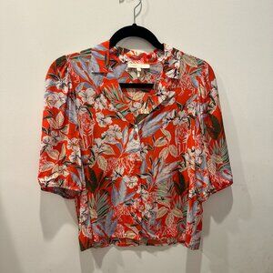 Maje Size 1 Women's Floral Viscose Shirt